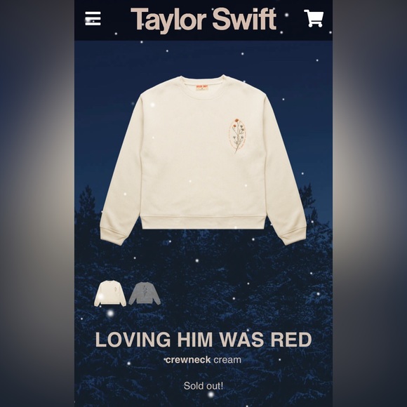 Taylor Swift Sweaters - Taylor Swift Loving Him Was Red Crewneck (Official Merch)